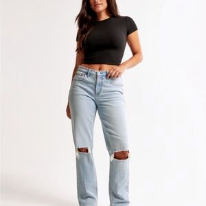 Abercrombie & Fitch Light Blue Straight Leg Jeans